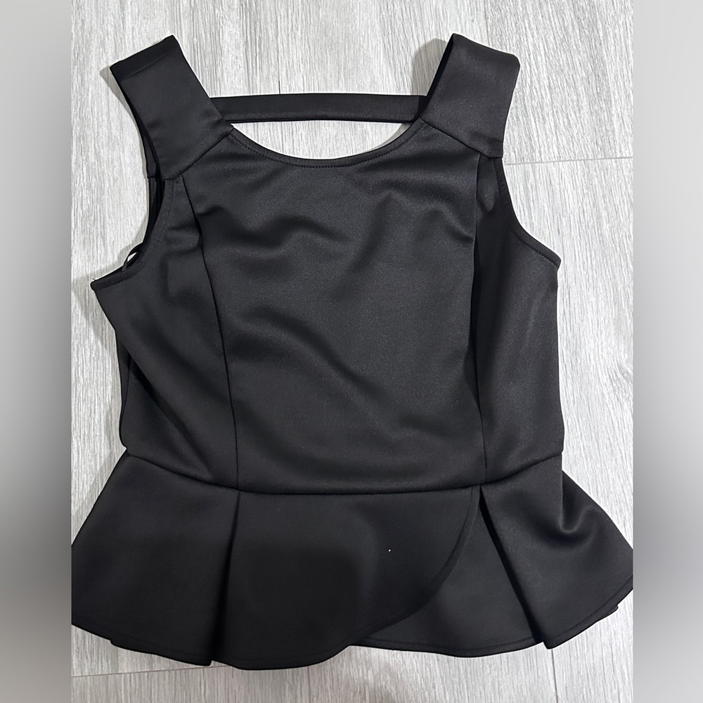 Peplum blouse with open back!